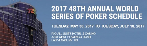 WSOP2017 Tournament Schedule